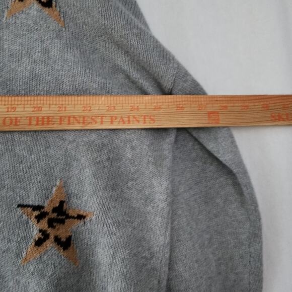 Rails Percy Heather Gray Animal Star Sweater L preppy casual relaxed fit cotton - Picture 7 of 9